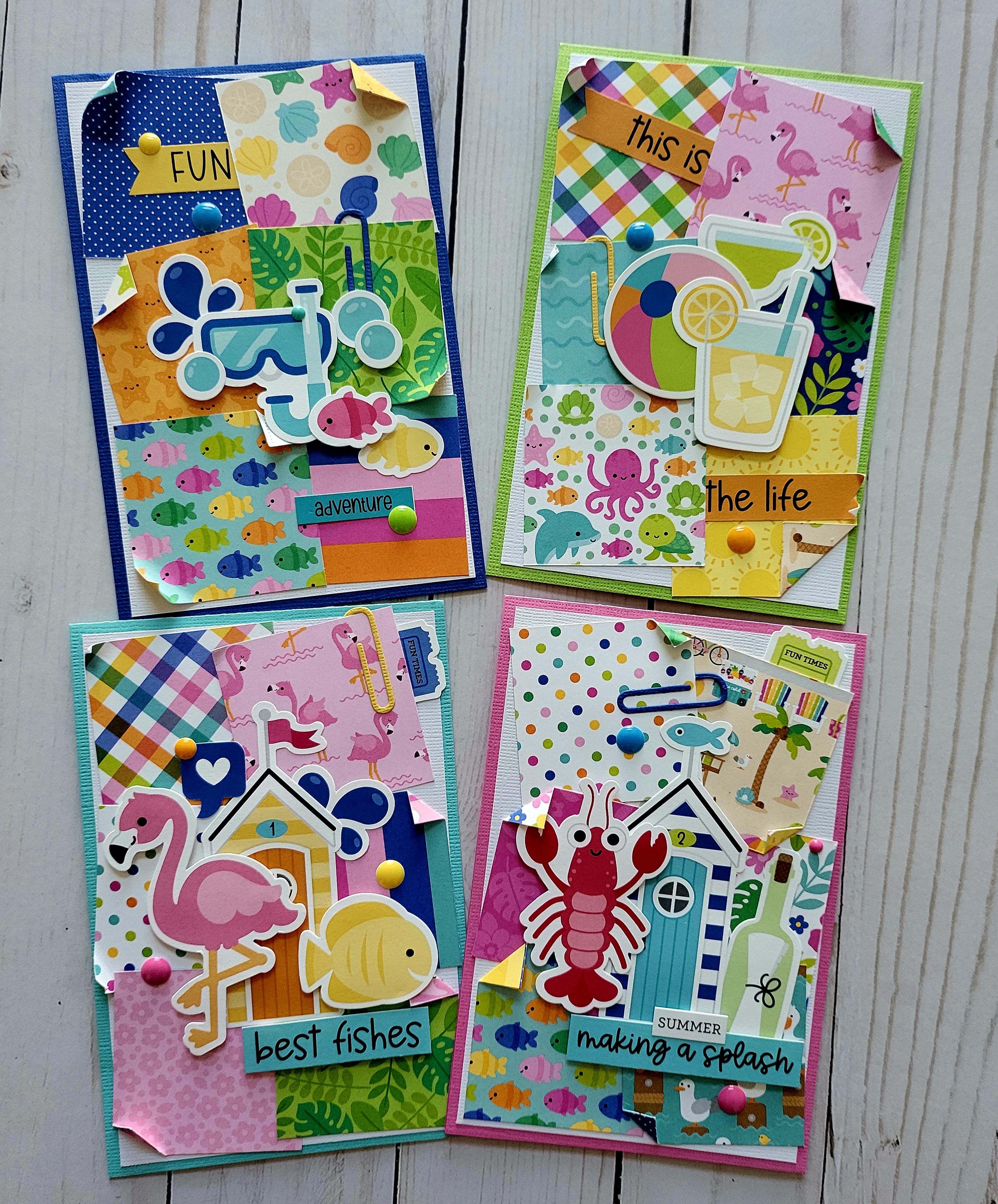 I’m Holding Onto Summer! How I Used Scrap Paper to Create a 4-Card "Summer Fun" Pack