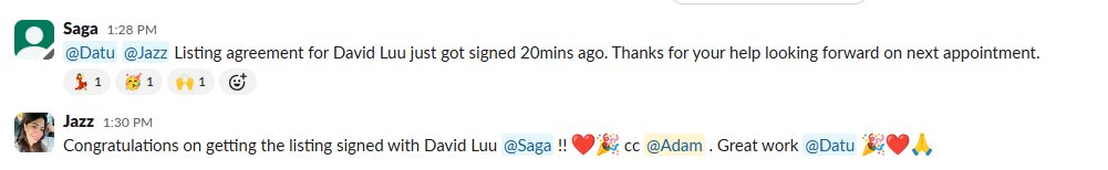 Real client win shared in our Slack channel