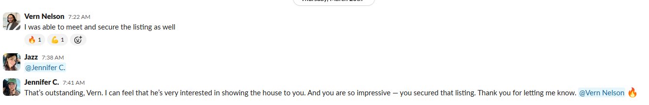 Real client win shared in our Slack channel