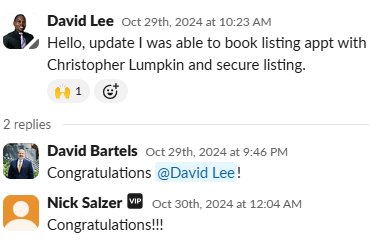 Real client win shared in our Slack channel