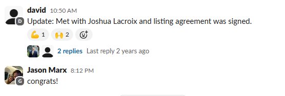 Real client win shared in our Slack channel