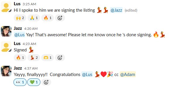 Real client win shared in our Slack channel