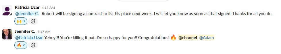Real client win shared in our Slack channel