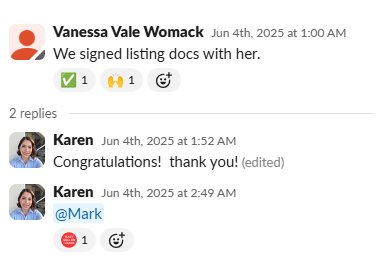 Real client win shared in our Slack channel