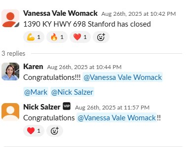 Real client win shared in our Slack channel