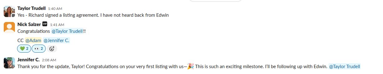 Real client win shared in our Slack channel
