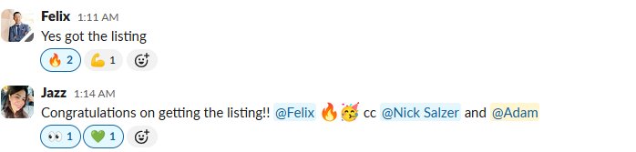 Real client win shared in our Slack channel