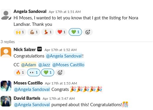Real client win shared in our Slack channel
