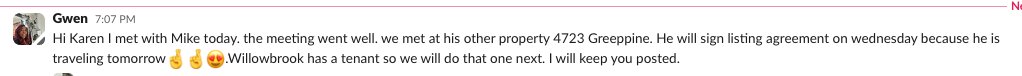 Real client win shared in our Slack channel