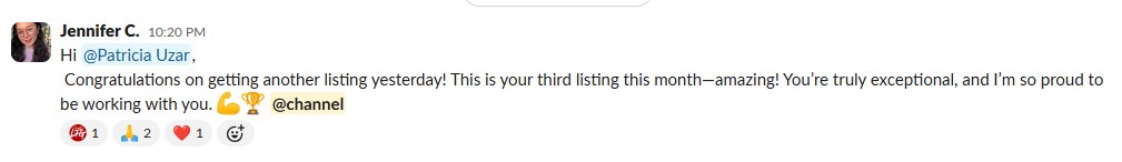 Real client win shared in our Slack channel