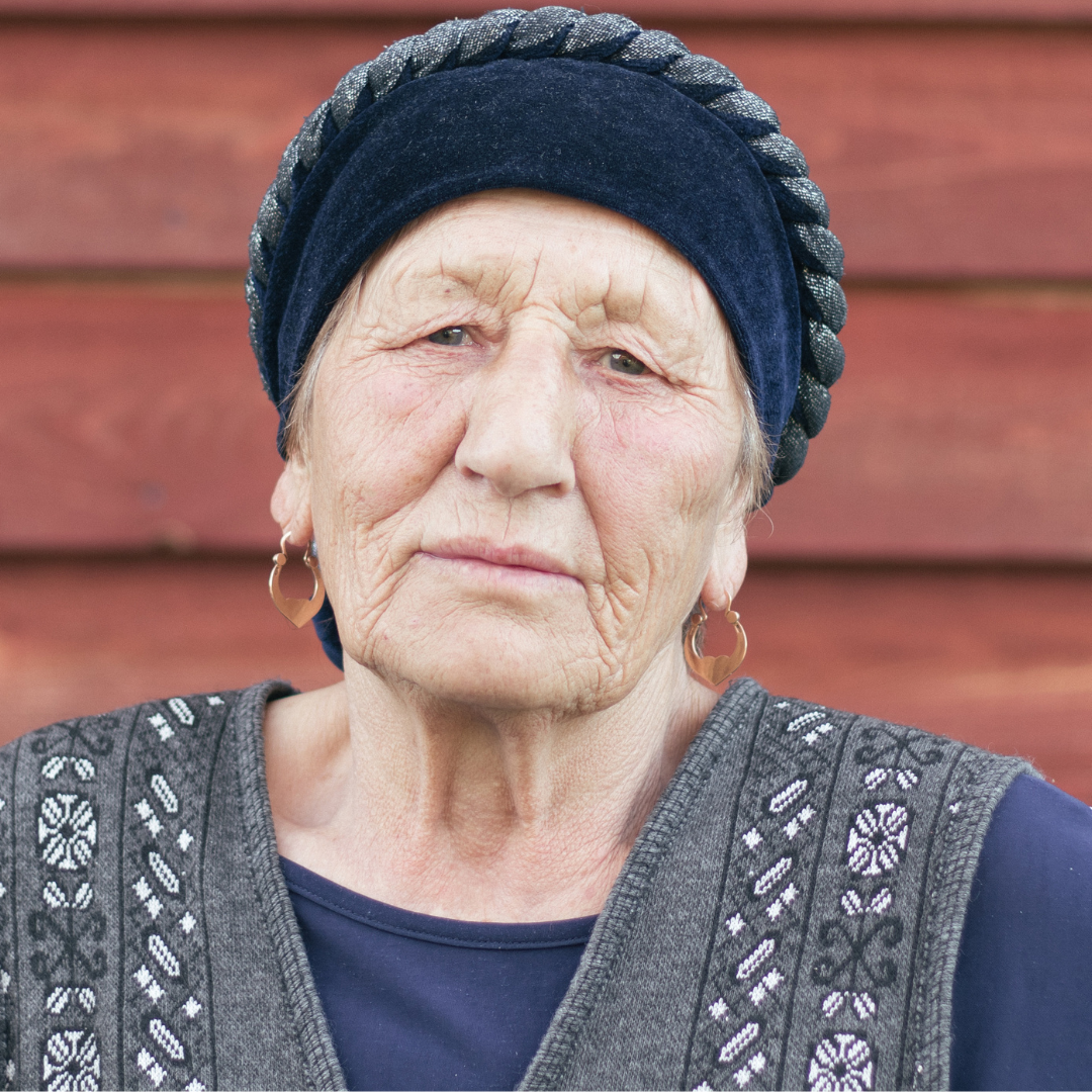 Dignified elderly woman