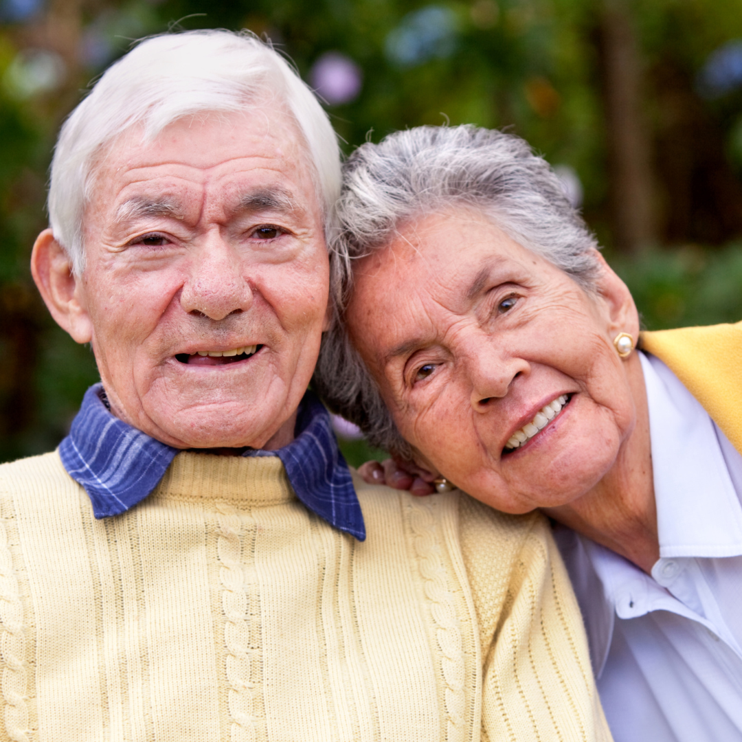 Happy elderly couple