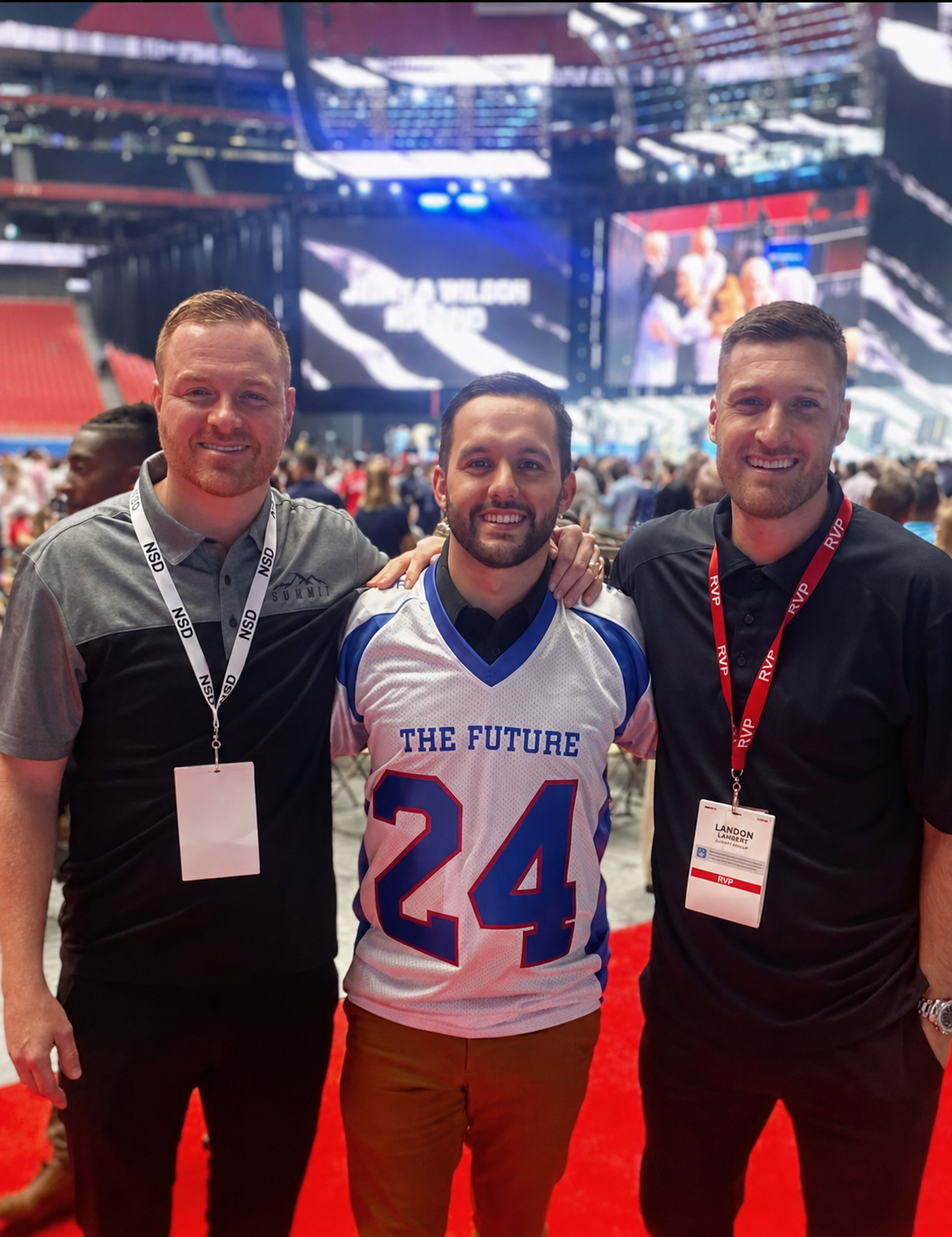 Summit leaders together at a large recognition event