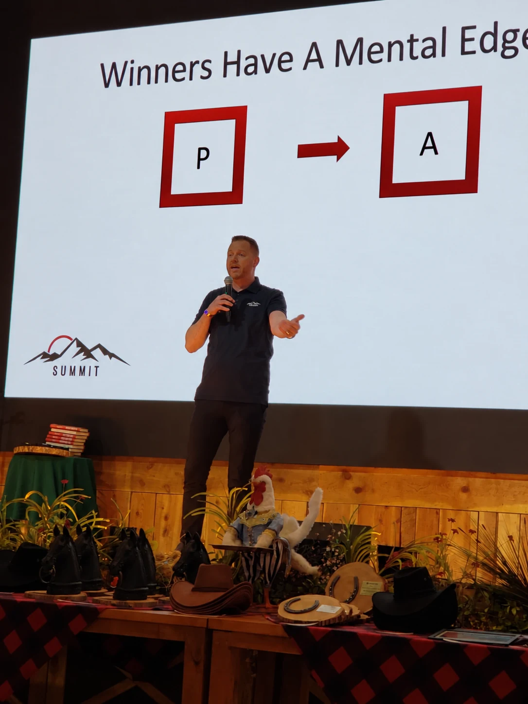 Austin Durrett speaking during a Summit leadership presentation