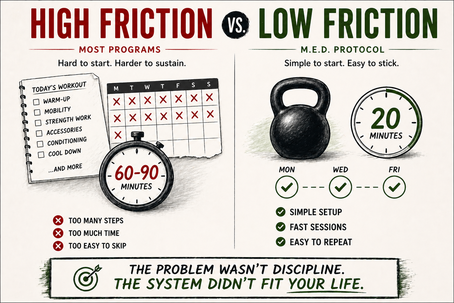 High Friction vs Low friction — how strength is actually built