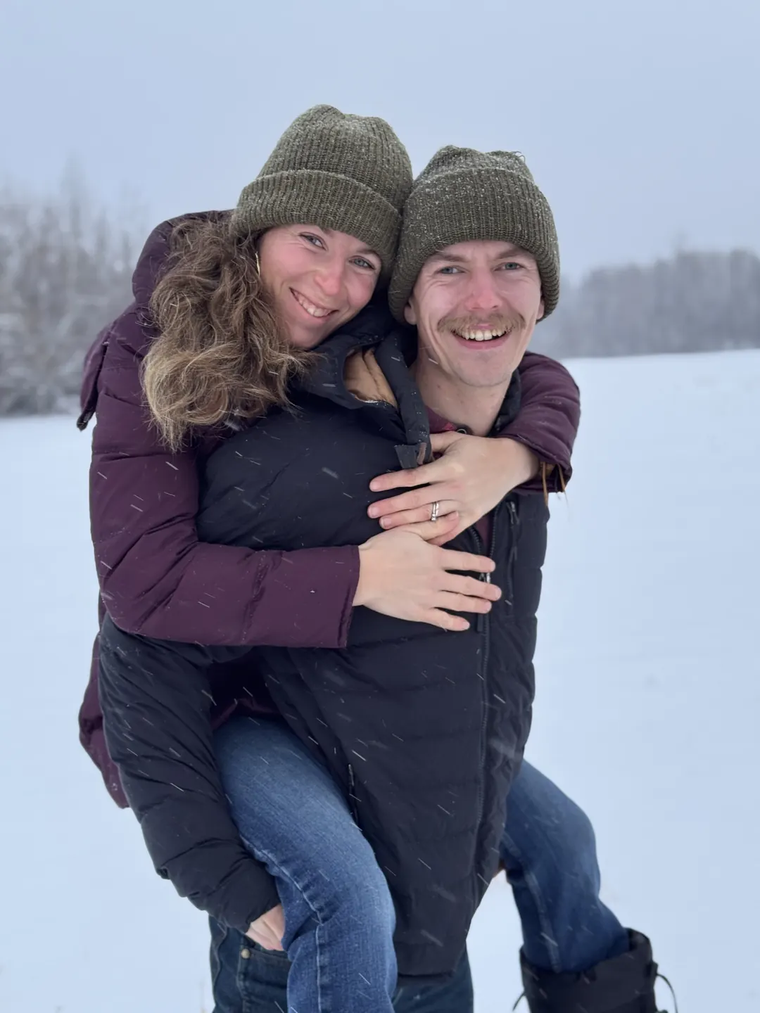 Leif and Abby in the backcountry