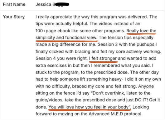 Verified buyer testimonial