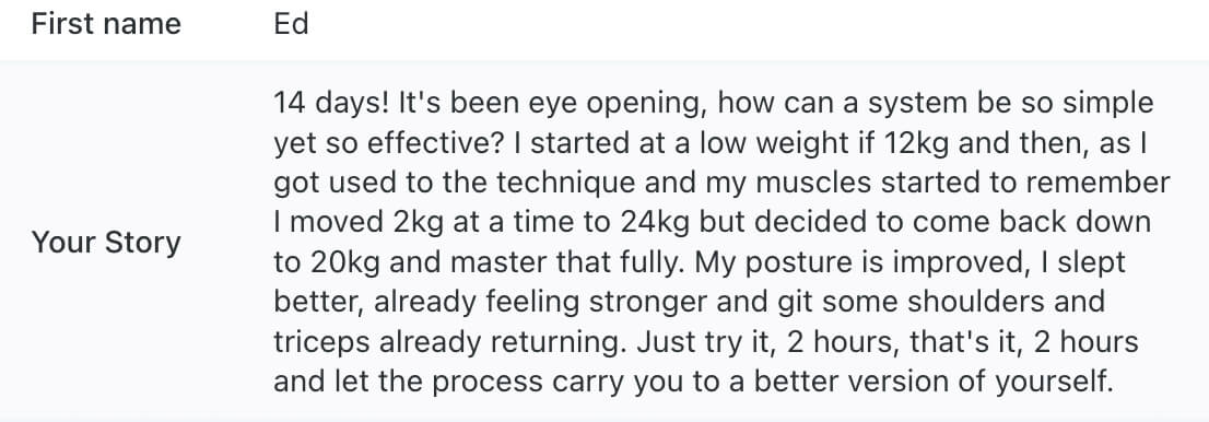 Verified buyer testimonial