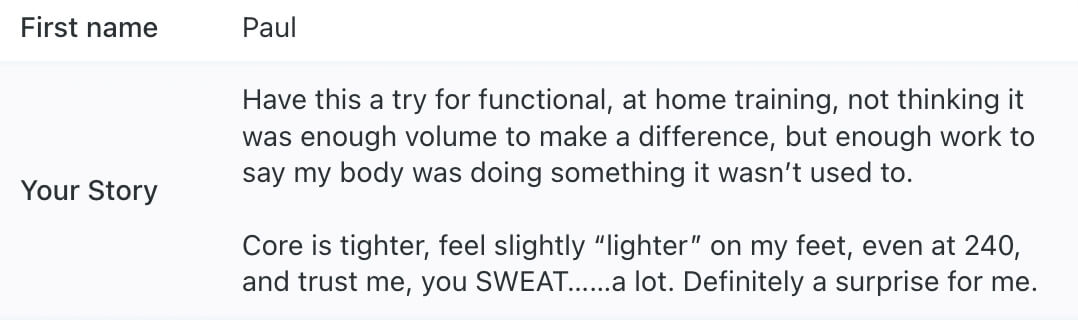Verified buyer testimonial