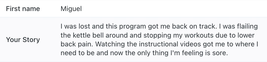 Verified buyer testimonial