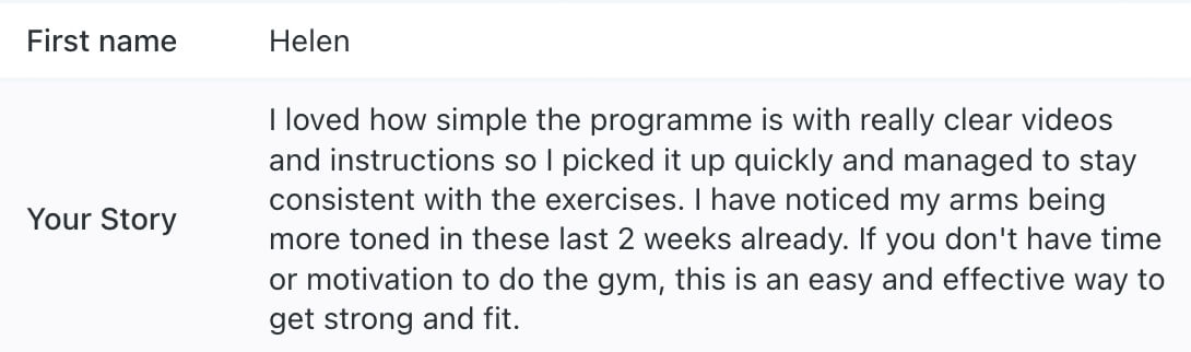 Verified buyer testimonial