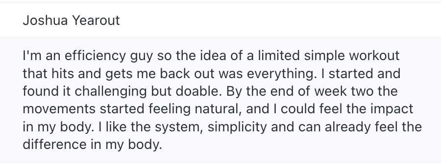 Verified buyer testimonial