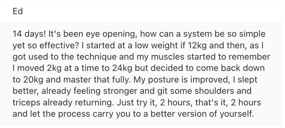Verified buyer testimonial