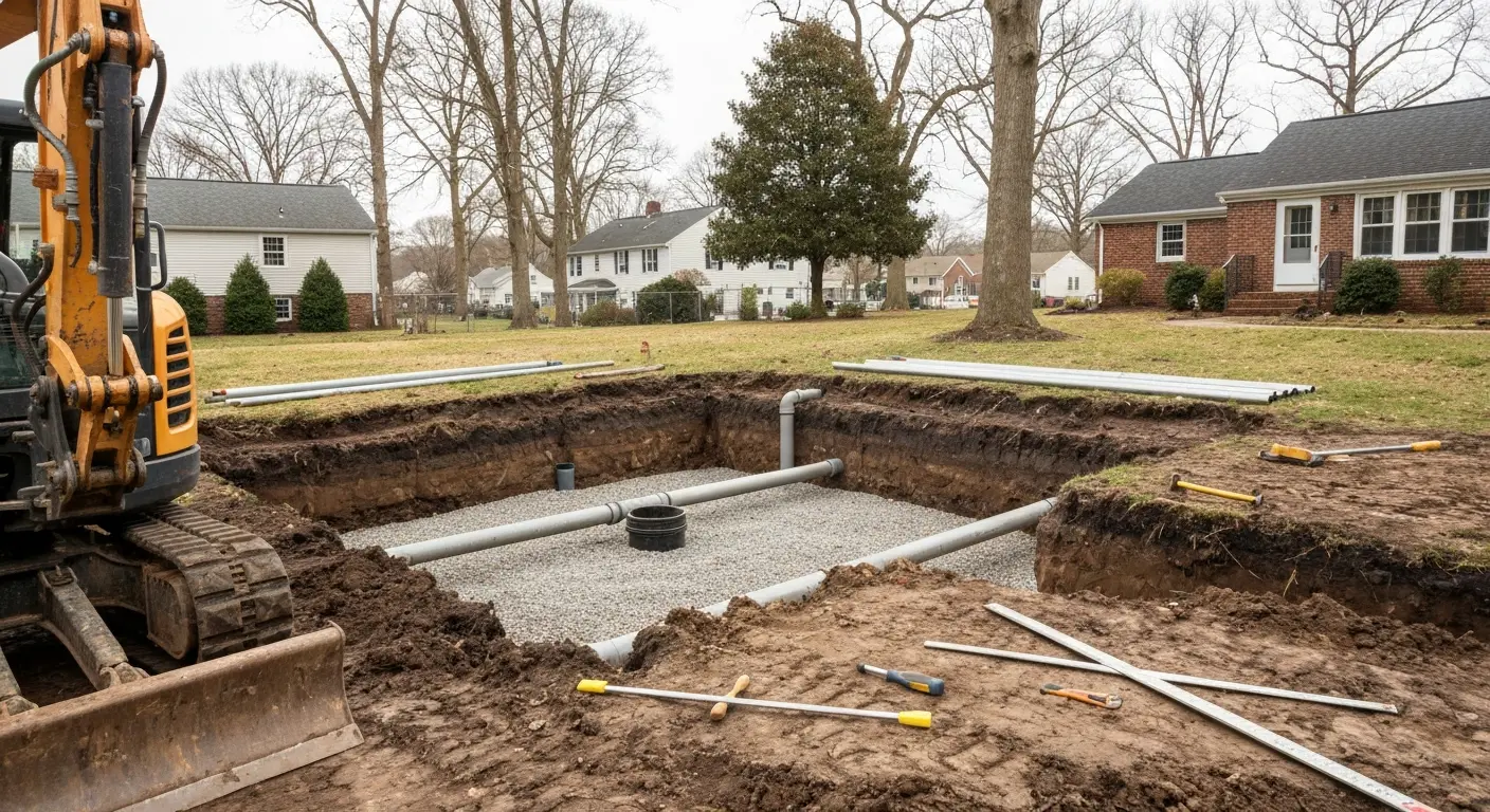 Residential septic installation
