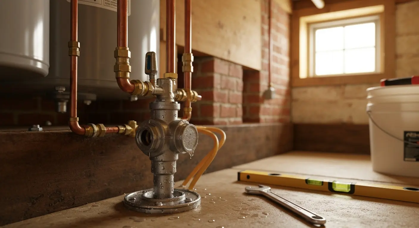 Water heater drain valve service
