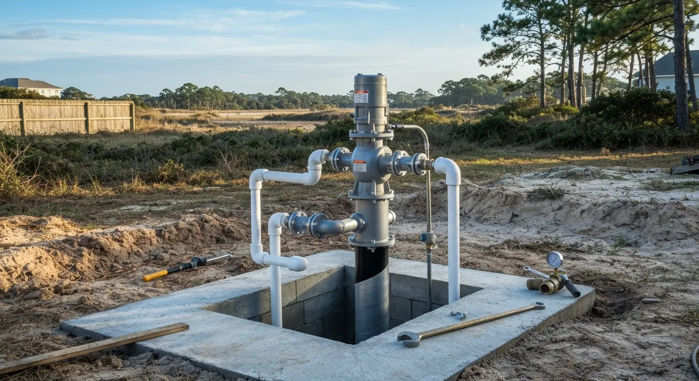 Well pump installation