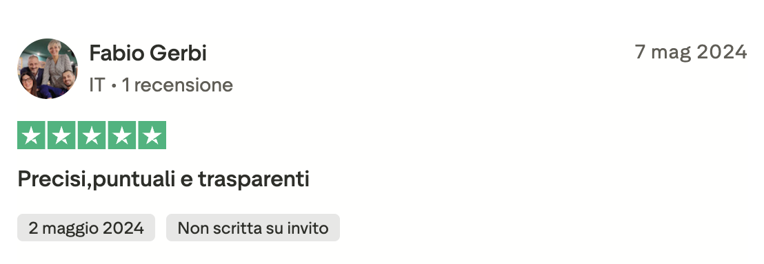 Recensione di un cliente Opus 1