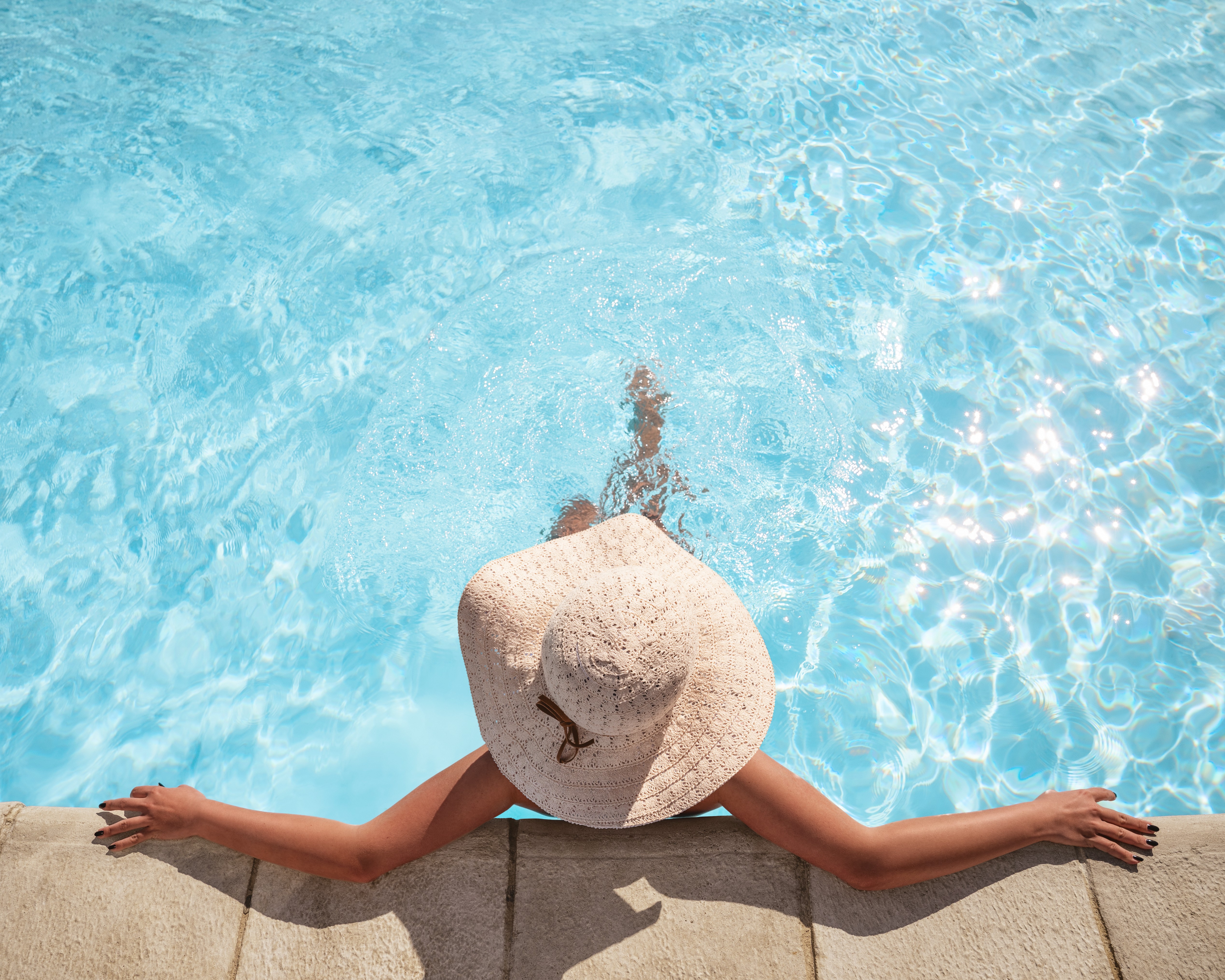 Relaxing in a custom pool by Red Phoenix