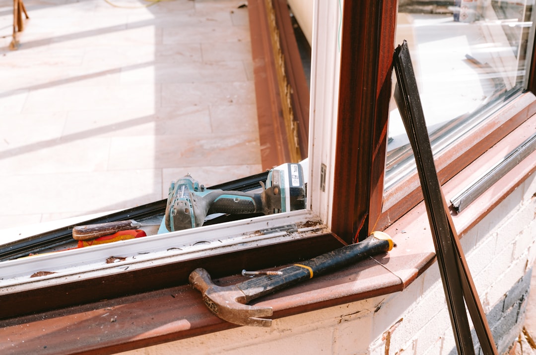 Tools laying around a residential window that is being replaced on a DFW home. Tools laying around a residential window that is being replaced on a DFW home.