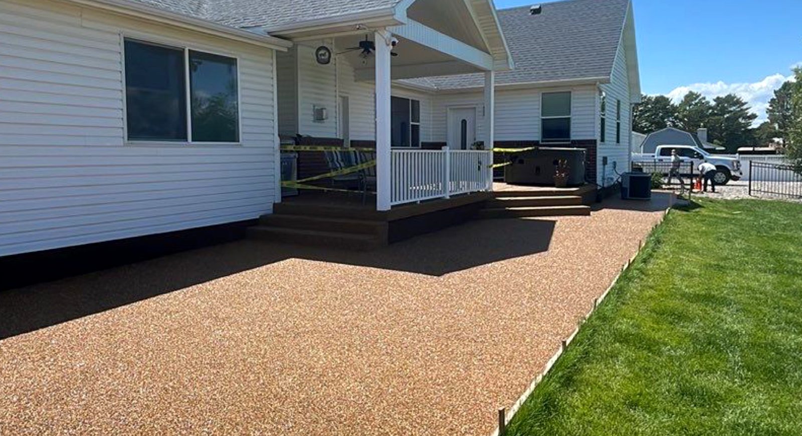 Backyard patio: Armored Rock overlay (after)