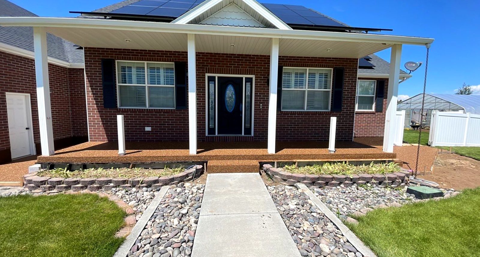 Front walkway: Armored Rock overlay (after)