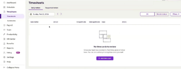 Homebase clock out confirmation
