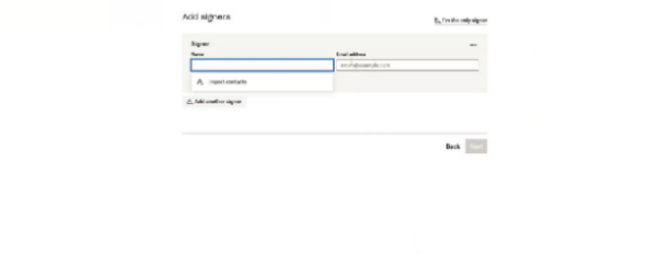Signer information fields