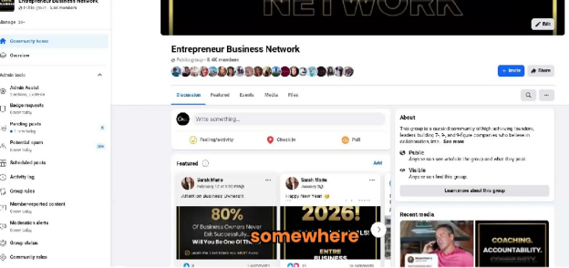 Facebook group posting