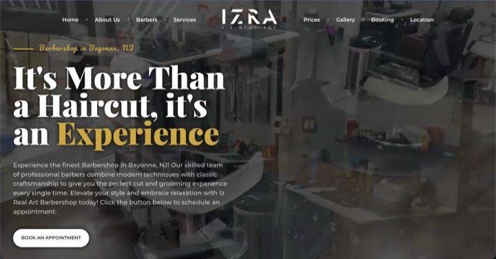 Iz Real Art Barber Shop website