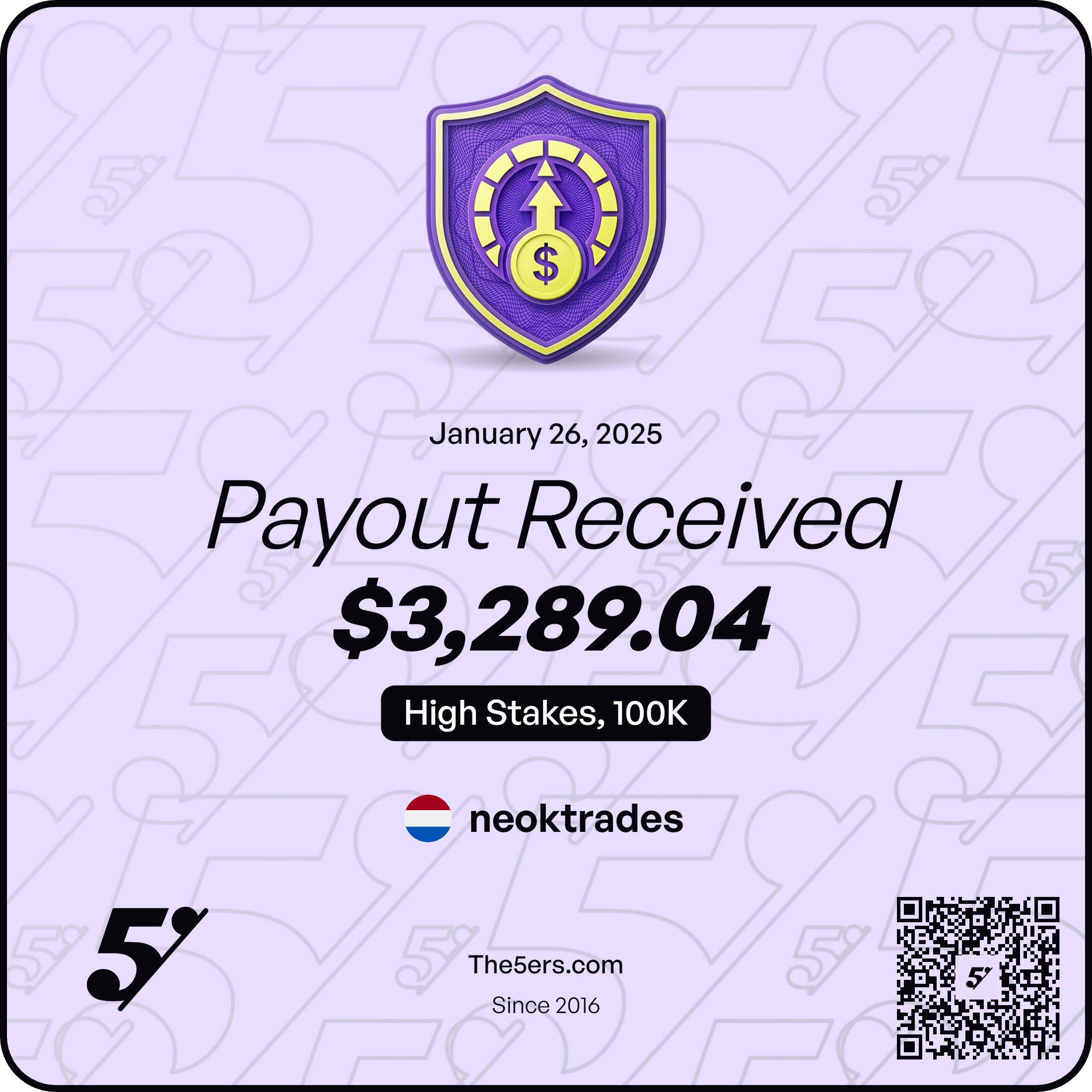 Payout certificate