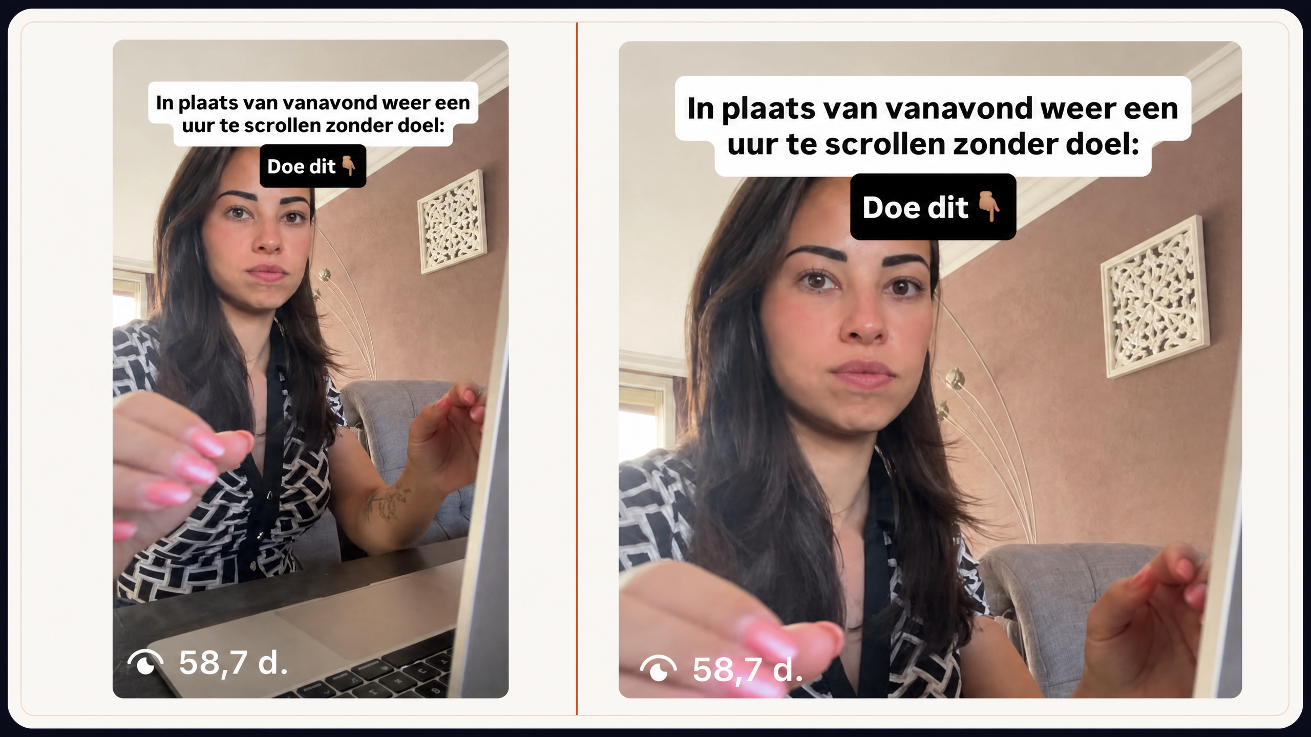 Reelvoorbeeld met 58,7 duizend weergaven