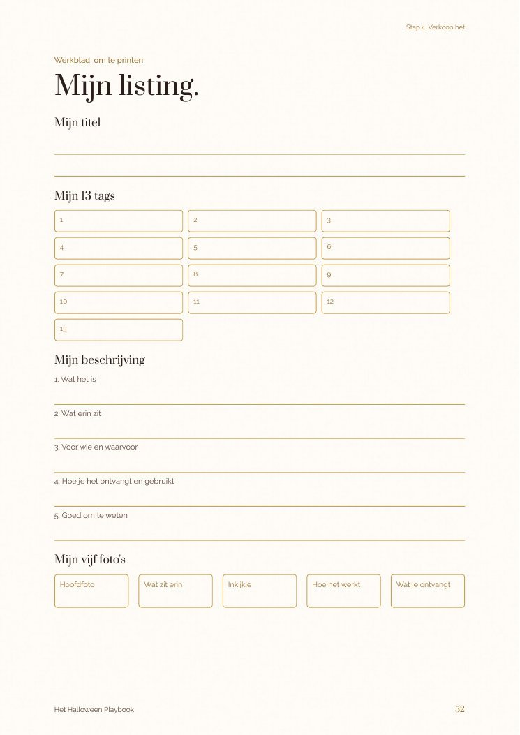 Werkblad uit het Playbook