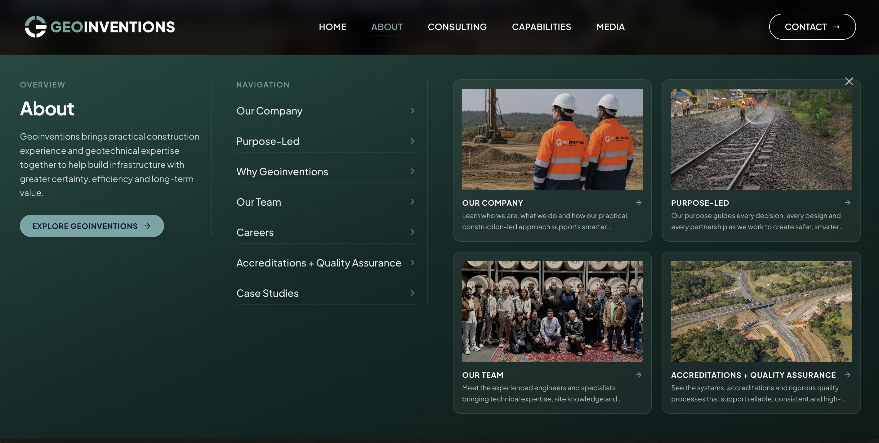 Geoinventions Coomera Connector case study website design