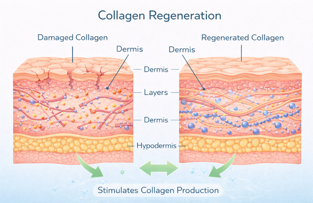 Collagen stimulation from polynucleotide treatment