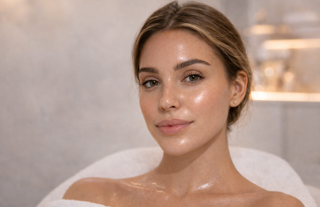 Healthy glowing skin after regenerative treatment