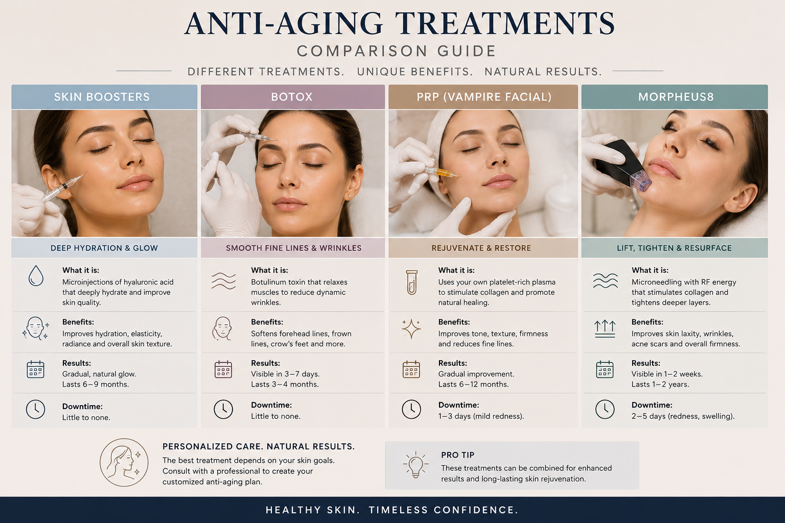Skin boosters compared to Botox PRP and Morpheus8 Skin boosters compared to Botox PRP and Morpheus8