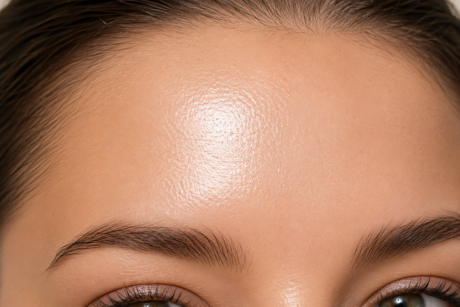 Skin boosters improving forehead fine lines and hydration Skin boosters improving forehead fine lines and hydration