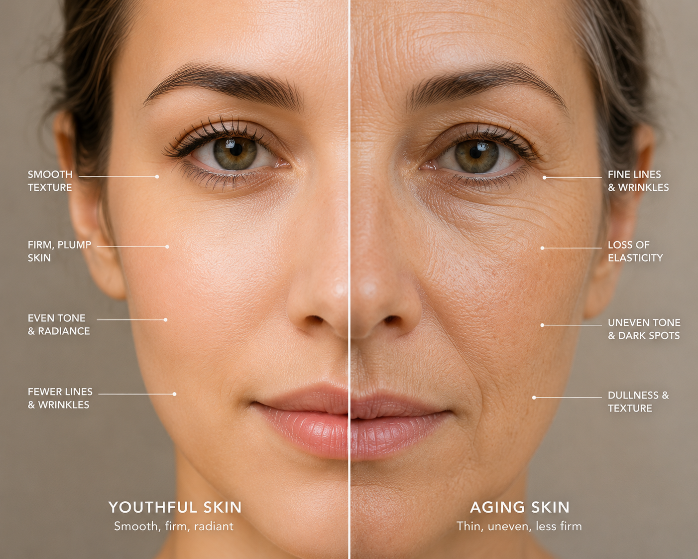 Early signs of skin aging and wrinkle formation Early signs of skin aging and wrinkle formation