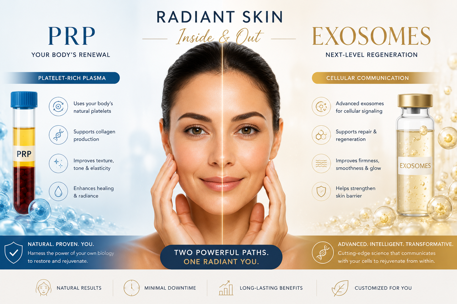Comparison of Exosomes and PRP for skin rejuvenation treatments Comparison of Exosomes and PRP for skin rejuvenation treatments