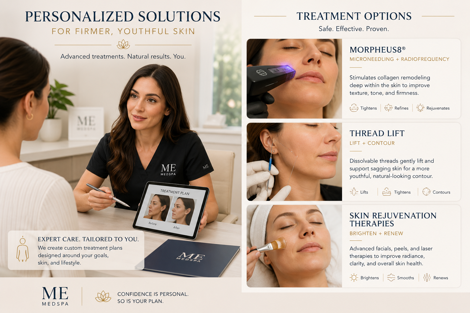 Non-surgical skin tightening treatment options at ME MEDSPA Non-surgical skin tightening treatment options at ME MEDSPA